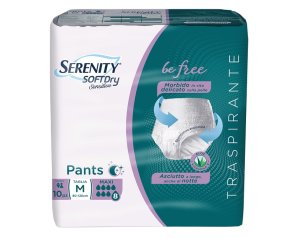 Serenity Pants Mutandina Assorbente per Incontinenza Taglia Media, 10 Pezzi
