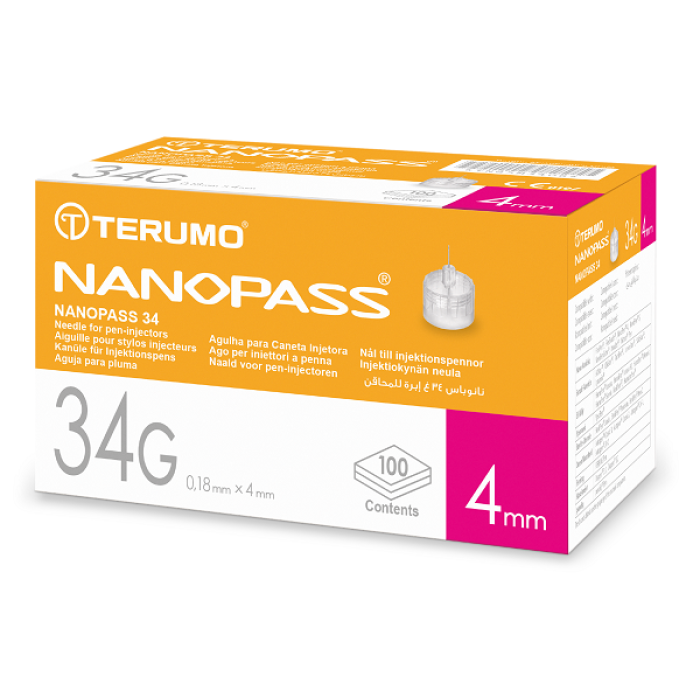 Ago Per Penna Da Insulina Nanopass Gauge 34 Lunghezza 4 Mm 100 Pezzi Ago Per Penna Da Insulina Nanopass Gauge 34 Lunghezza 4 Mm 100 Pezzi