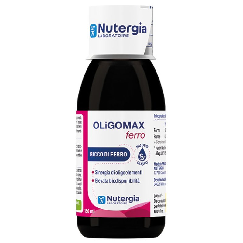 Oligomax Ferro - Integratore Completo con Oligoelementi e Acqua di Mare per la Riduzione della Stanchezza 150 ml