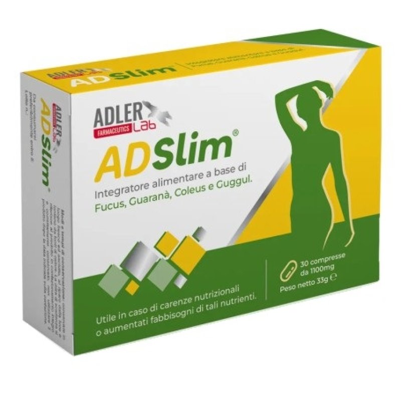 Adslim Integratore Alimentare 30 Compresse per Dimagrimento, Controllo del Peso e Metabolismo dei Grassi Adslim Integratore Alimentare 30 Compresse per Dimagrimento, Controllo del Peso e Metabolismo dei Grassi