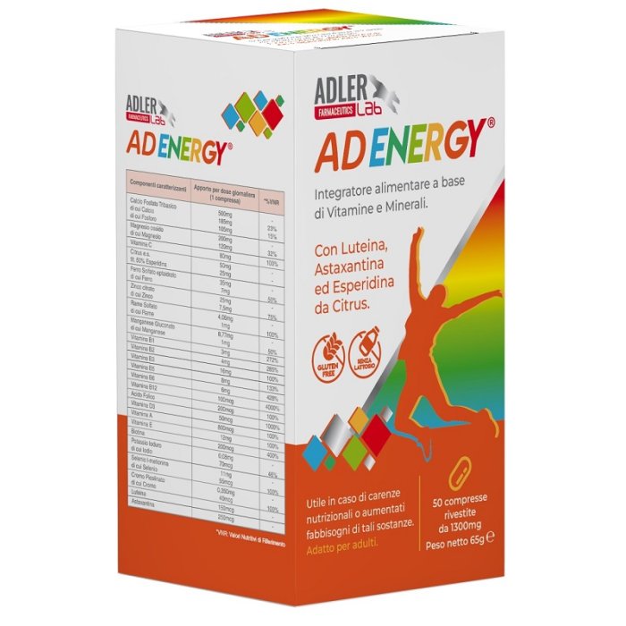Adler Adenergy Integratore Multivitaminico e Multiminerale 50 compresse