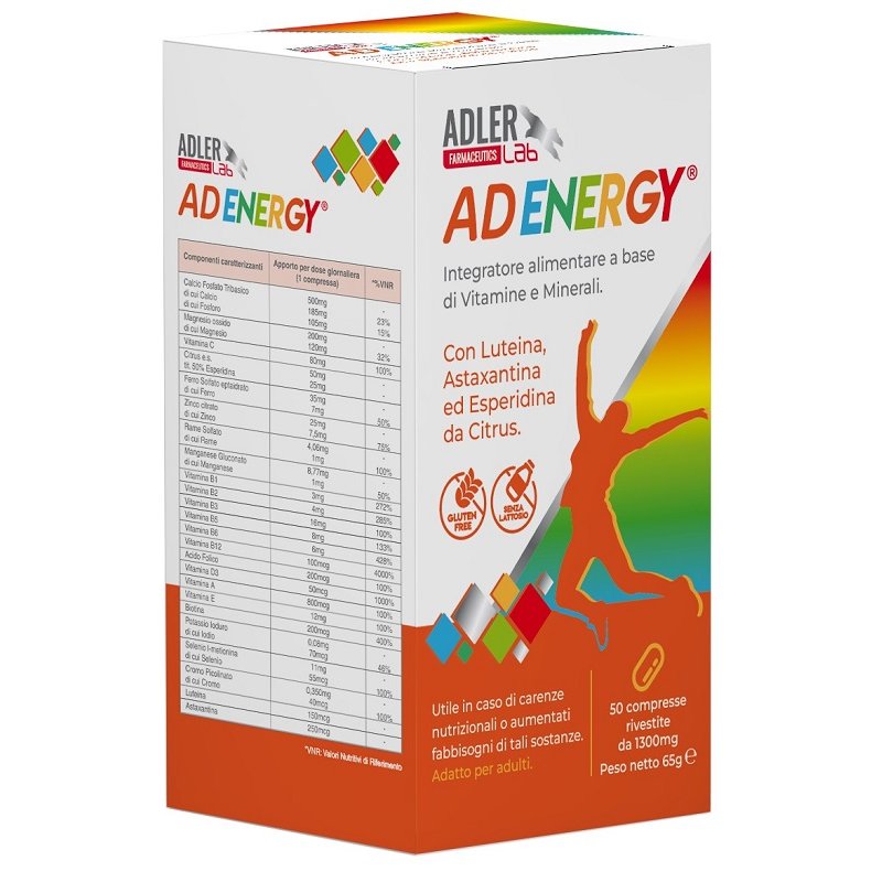 Adler Adenergy Integratore Multivitaminico e Multiminerale 50 compresse