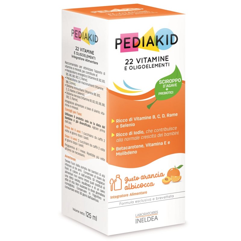 Laboratoires Ineldea Pediakid - 22 Vitamine e Oligoelementi Integratore 125ml Laboratoires Ineldea Pediakid - 22 Vitamine e Oligoelementi Integratore 125ml