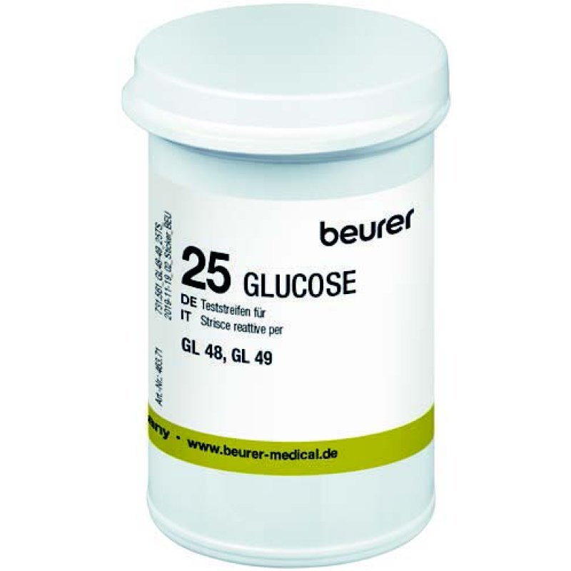 Beurer Strisce Reattive per Misurazione Glicemia nel Sangue Compatibili con Misuratori GL48 e GL49, Confezione da 50 Pezzi