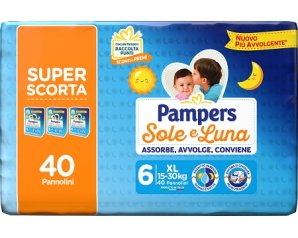 Pampers Sole & Luna - Pannolino Taglia 6 XL 15-30 Kg 40 Pannolini