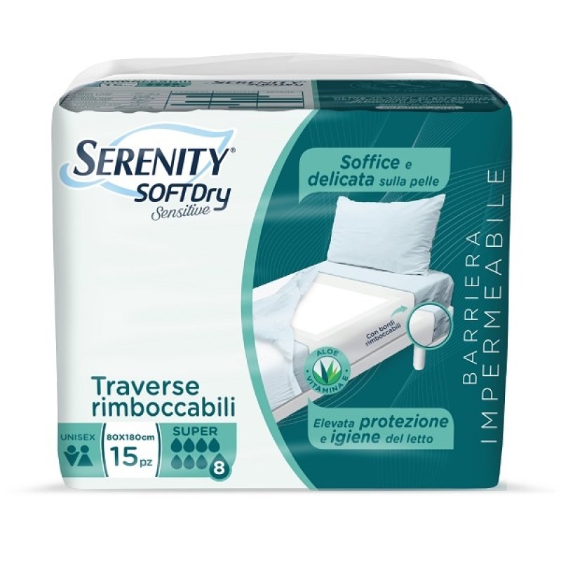 Serenity Traversa Letto Assorbente Sensitive 80x180 Monouso per Incontinenza