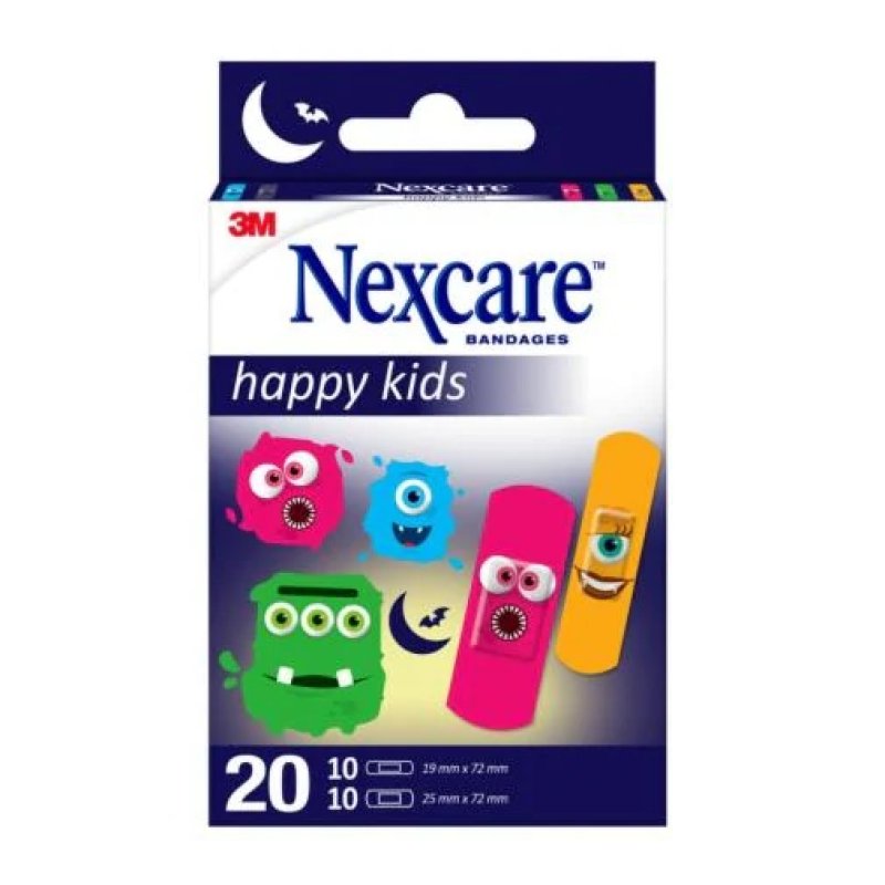 3m Italia Cerotti Nexcare Kids Plasters Monsters 20 Pezzi Assortiti 3m Italia Cerotti Nexcare Kids Plasters Monsters 20 Pezzi Assortiti