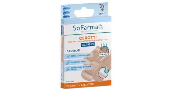 Doctpharma Cerotti Classici 50 Pezzi | 5 Forme Anatomiche Diverse | Traspiranti, Impermeabili, Ipoallergenici | Con Garza Antisettica Per Ferite E Tagli - 4