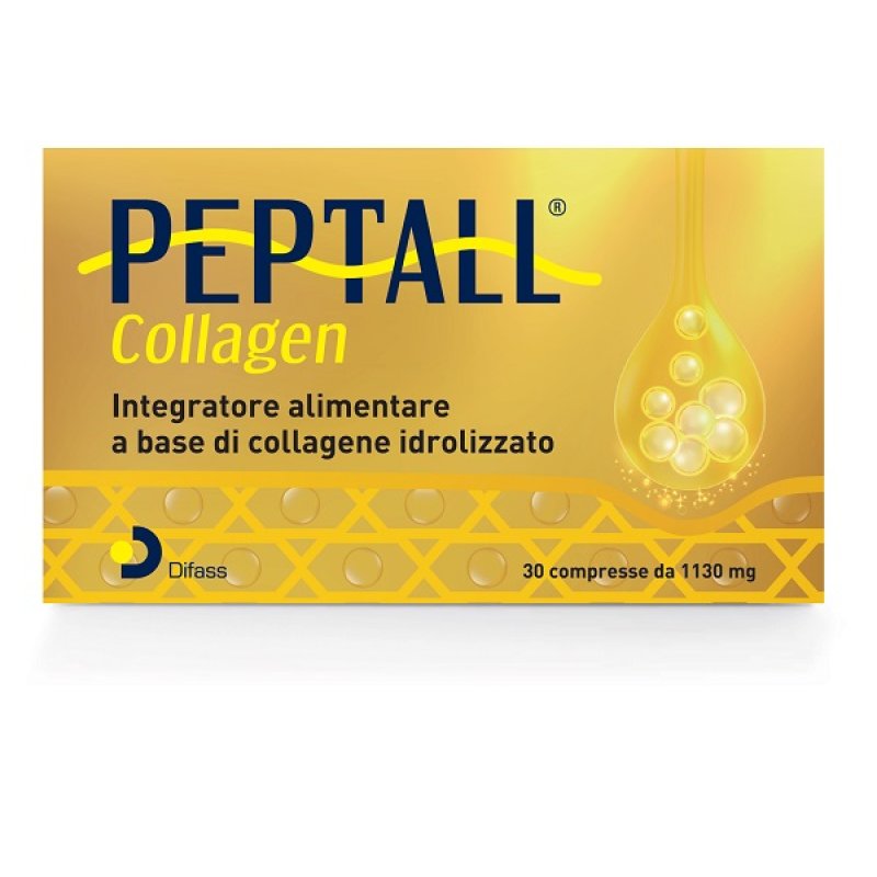Peptall Collagen Integratore di Collagene Marino per Pelle Articolazioni e Capelli 30 Compresse