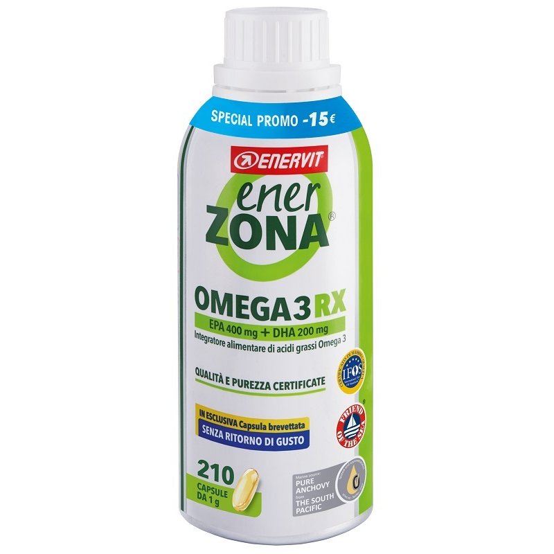 Enervit enerzona omega 3 rx integratore omega 3 per cuore, vista e cervello 210 capsule Enervit enerzona omega 3 rx integratore omega 3 per cuore, vista e cervello 210 capsule