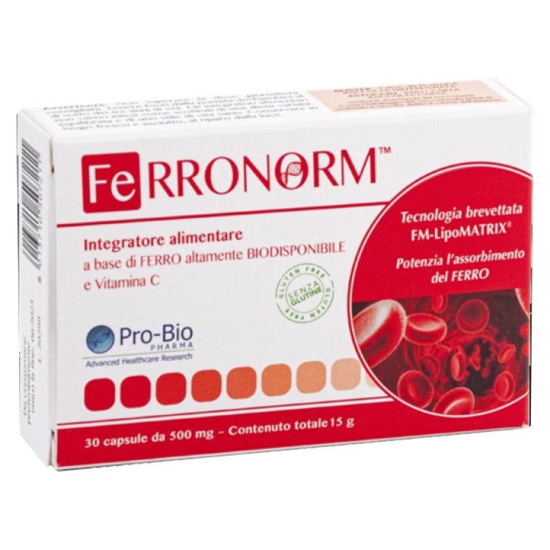 Ferronorm 30 capsule - integratore di ferro con vitamine
