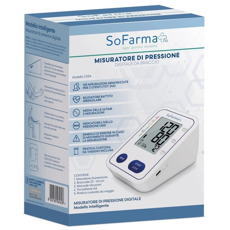 SoFarmaPiu Misuratore di Pressione Digitale da Braccio