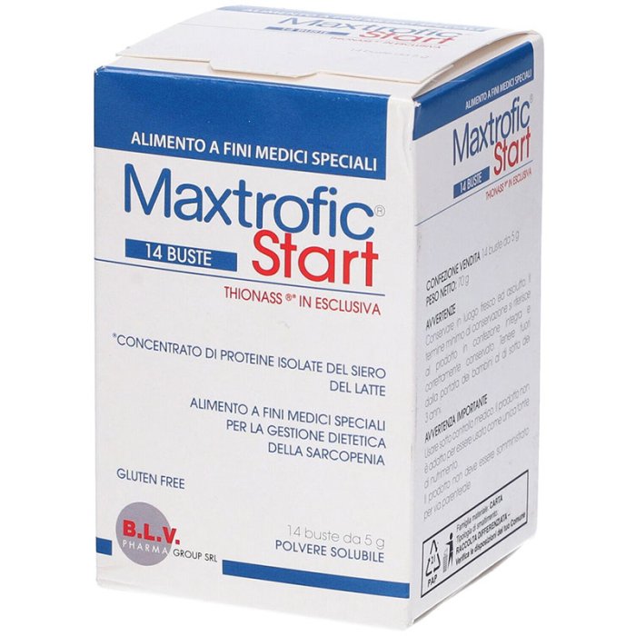 Maxtrofic Start Integratore Alimentare 14 Bustine Tonico Ricostituente per Energia e Vitalit&agrave;