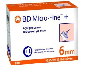 Corman Ago Per Penna Da Insulina Bd Microfine Gauge 31 6mm 100 Pezzi
