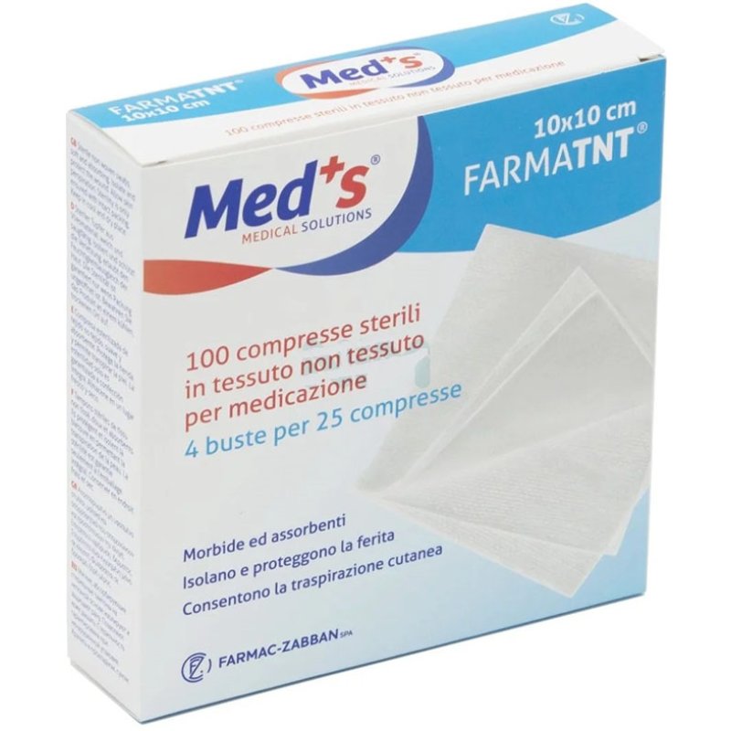 Med's Farmatnt - Garza Compressa In TNT Misure 10 x 10 cm 100 Pezzi Med's Farmatnt - Garza Compressa In TNT Misure 10 x 10 cm 100 Pezzi