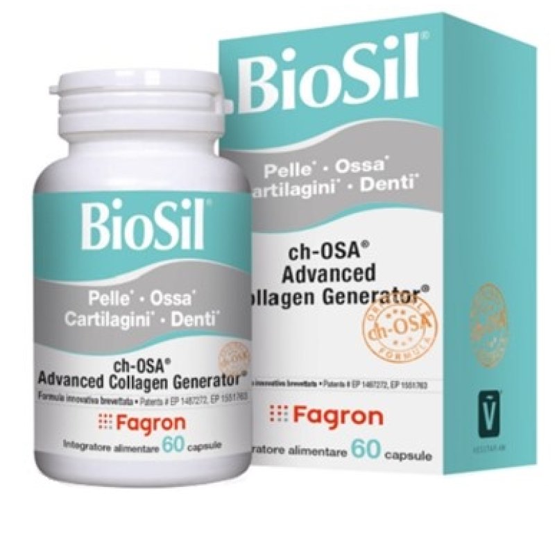 Biosil integratore alimentare 60 capsule per pelle capelli unghie e collagene Biosil integratore alimentare 60 capsule per pelle capelli unghie e collagene
