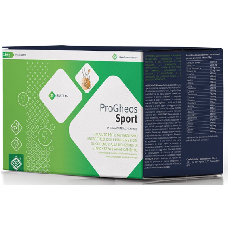Gheos Pro Sport Integratore Energetico 30 Buste da 6g per Performance Sportive e Recupero Muskelare