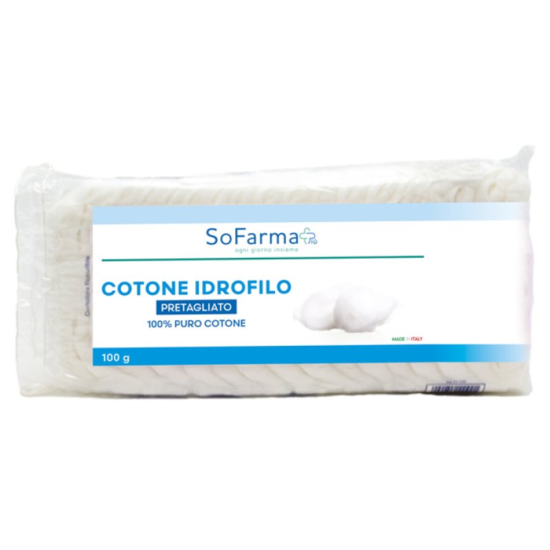 Cotone idrofilo 100 g puro e morbido per igiene, struccaggio e medicazione