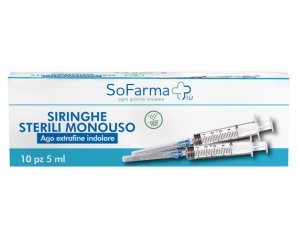 SF+ siringa sterile 5 ml G23 10 pezzi - siringhe monouso con ago