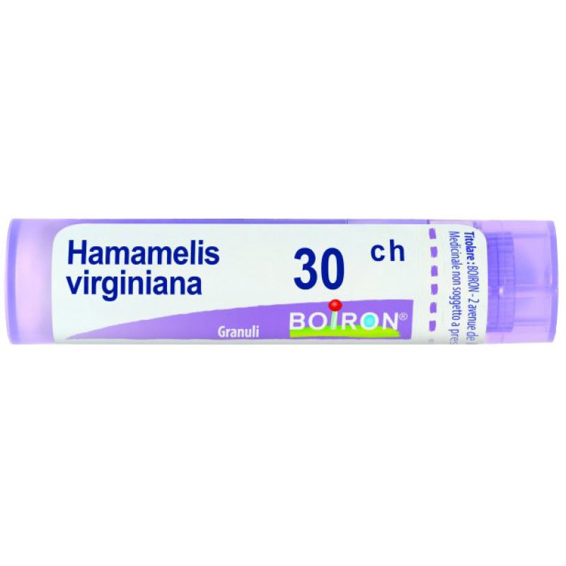 Boiron Hamamelis Virginiana granuli omeopatici diluizione 30 centesimale in tubo &ndash; rimedio naturale per circolazione venosa ed emorroidi