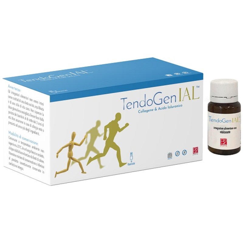 TendoGenIAL - Integratore Alimentare con Collagene, Acido Ialuronico, Vitamina C e Manganese 14 flaconi 15 ml TendoGenIAL - Integratore Alimentare con Collagene, Acido Ialuronico, Vitamina C e Manganese 14 flaconi 15 ml