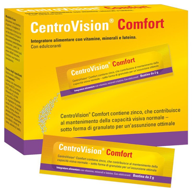 CentroVision Comfort 84 Bustine Integratore Alimentare per Benessere della Vista e Protezione Maculare CentroVision Comfort 84 Bustine Integratore Alimentare per Benessere della Vista e Protezione Maculare