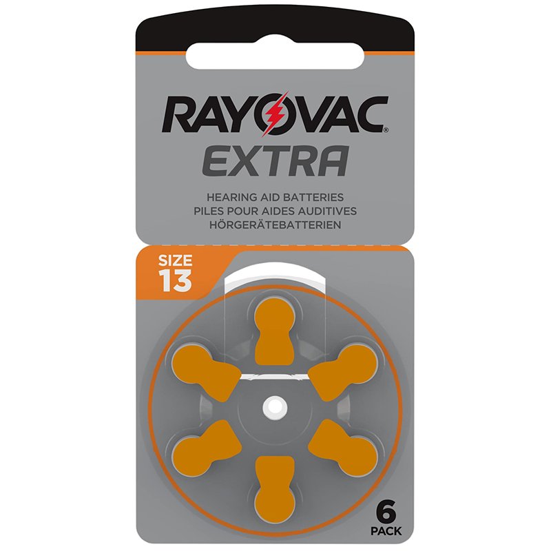 RAYOVAC Extra Advanced Batterie Modello 13 Per Digital Air PR48 6 Pezzi RAYOVAC Extra Advanced Batterie Modello 13 Per Digital Air PR48 6 Pezzi