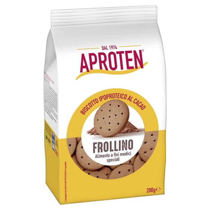 APROTEN Frollino Cacao 200 g - Biscotti a basso contenuto proteico con edulcoranti APROTEN Frollino Cacao 200 g - Biscotti a basso contenuto proteico con edulcoranti