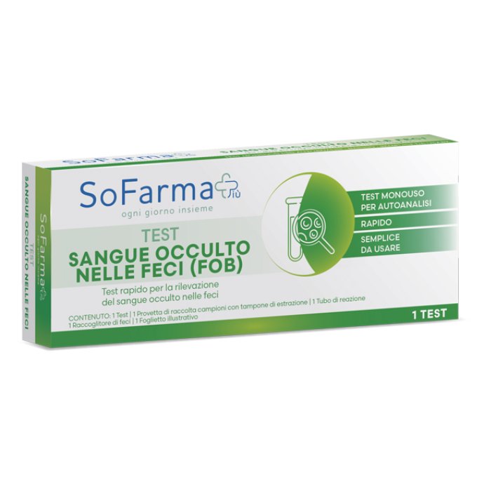 Sofarma test sangue occulto nelle feci kit rapido 1 pezzo Sofarma test sangue occulto nelle feci kit rapido 1 pezzo