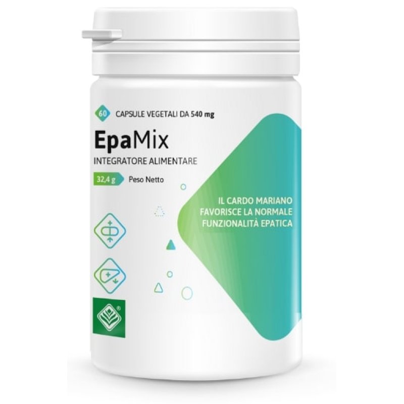 Epamix 60 Capsule 540 mg Integratore Alimentare Depurativo per Fegato e Apparato Digerente