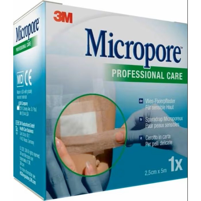 3M Micropore Cerotti in Carta per Pelli delicate 2,5cm x 5m 1 pezzo 3M Micropore Cerotti in Carta per Pelli delicate 2,5cm x 5m 1 pezzo