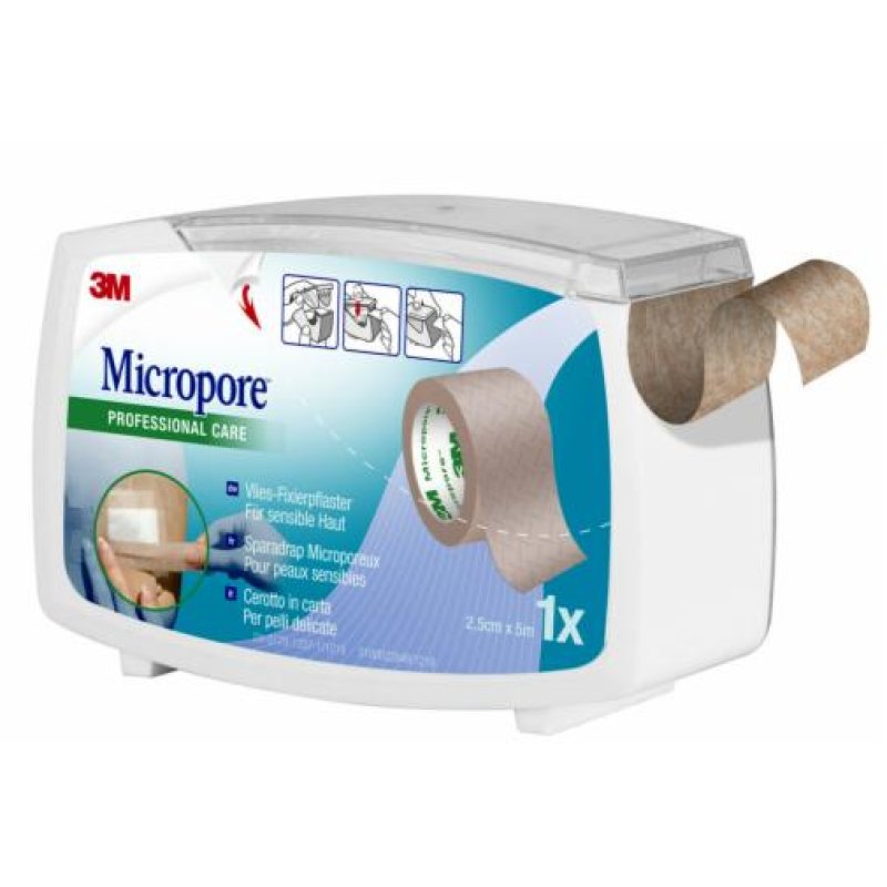 3m Italia Cerotto In Carta 3m Micropore Surgical Tape Tan M5x25mm Dispenser 3m Italia Cerotto In Carta 3m Micropore Surgical Tape Tan M5x25mm Dispenser