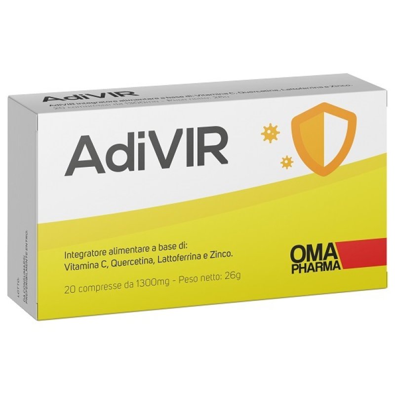 Adivir 20 Compresse - integratore difese immunitarie con estratti vegetali e vitamine Adivir 20 Compresse - integratore difese immunitarie con estratti vegetali e vitamine