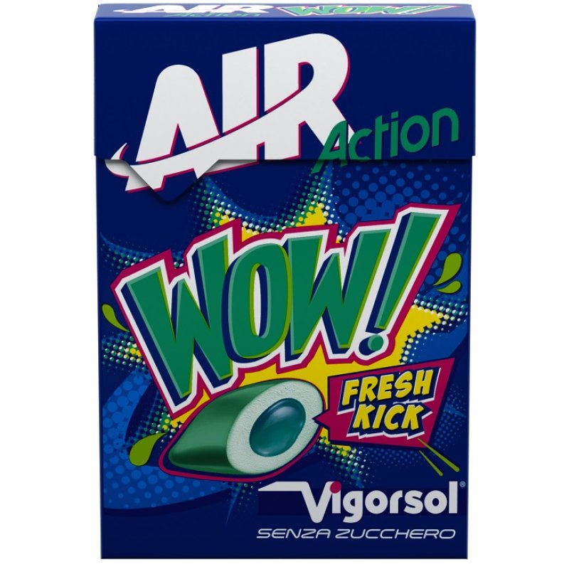 Vigorsol Air Action WOW Chewing gum Senza Zucchero, 20 gomme Vigorsol Air Action WOW Chewing gum Senza Zucchero, 20 gomme