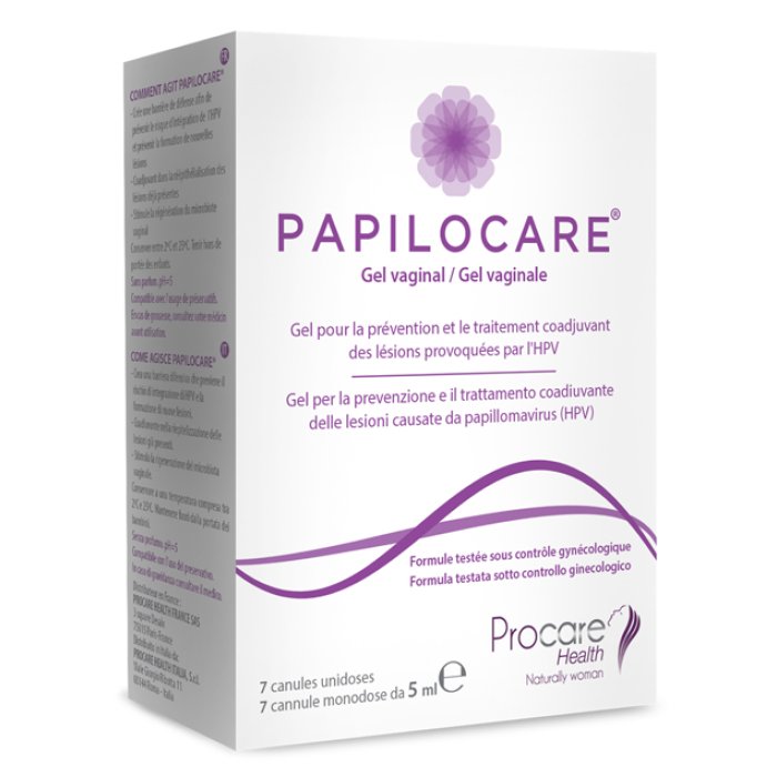 Papilocare gel vaginale 7x5 ml - gel vaginale per protezione e riparazione della mucosa Papilocare gel vaginale 7x5 ml - gel vaginale per protezione e riparazione della mucosa