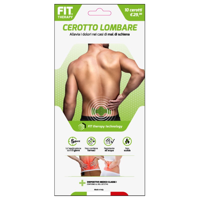 Fit Therapy Cerotto Lombare per Dolori Schiena 10 Pezzi Fit Therapy Cerotto Lombare per Dolori Schiena 10 Pezzi