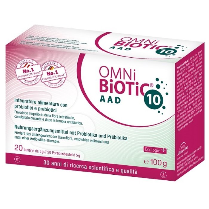 Omni Biotic 10 Kids Probiotico per Bambini 20 Bustine &ndash; Supporto Intestinale Durante e Dopo Antibiotici
