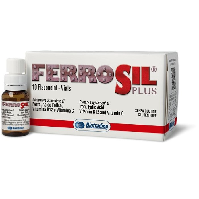 Ferrosil Plus Integratore di Ferro con Vitamina C e Acido Folico 10 Flaconcini Orali Ferrosil Plus Integratore di Ferro con Vitamina C e Acido Folico 10 Flaconcini Orali