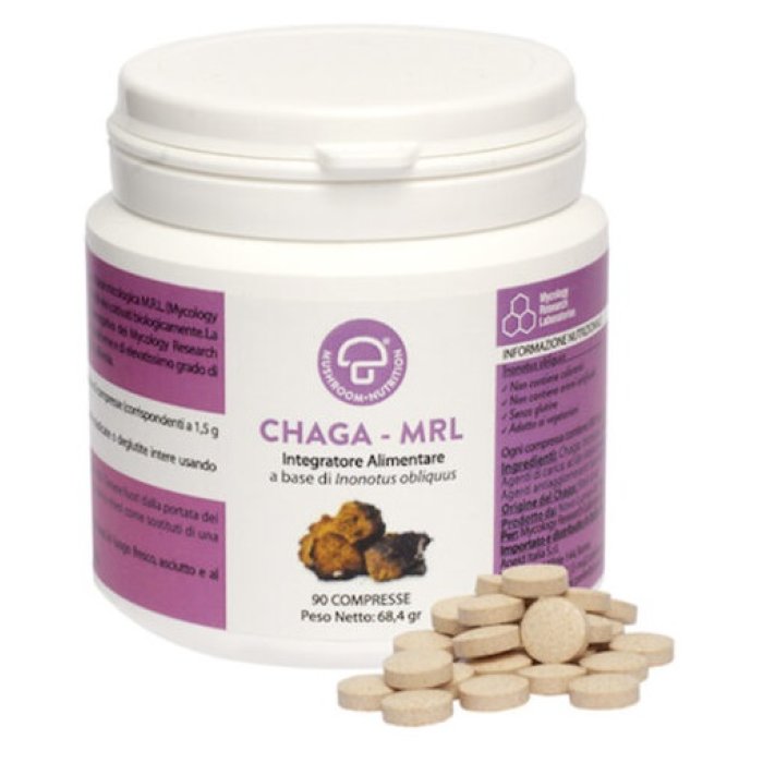 Chaga MRL integratore a base di fungo Chaga in 90 compresse per il benessere e le difese immunitarie Chaga MRL integratore a base di fungo Chaga in 90 compresse per il benessere e le difese immunitarie