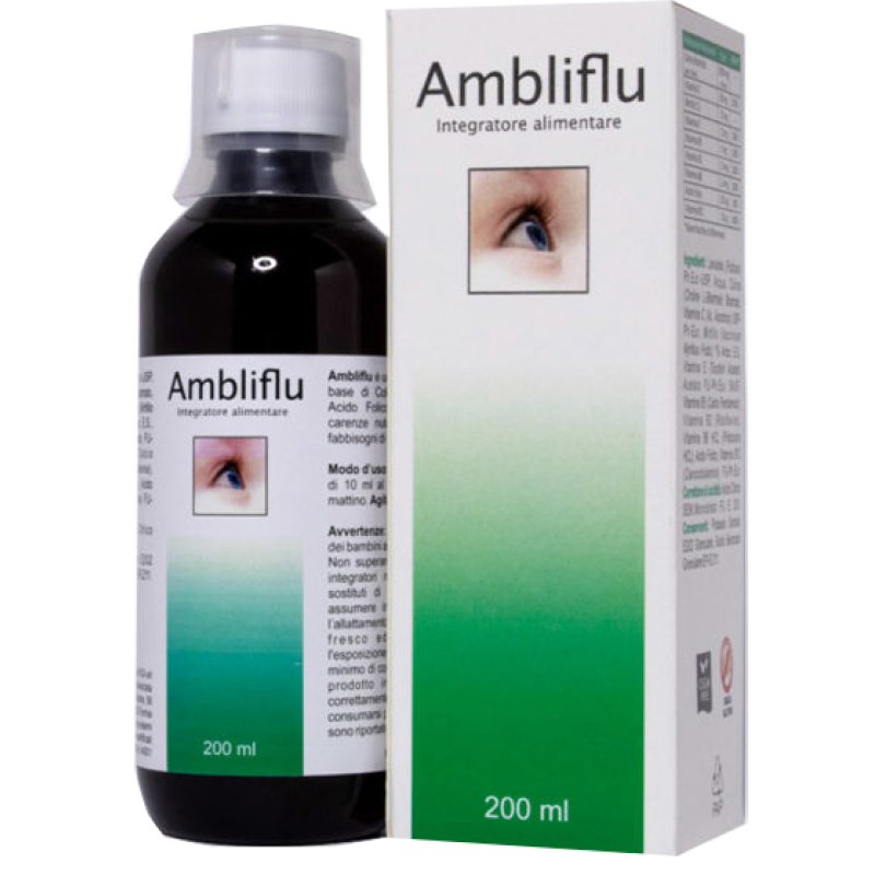 Ambliflu Sciroppo 200 Millilitri Integratore per il Benessere delle Vie Respiratorie di Adulti e Bambini Ambliflu Sciroppo 200 Millilitri Integratore per il Benessere delle Vie Respiratorie di Adulti e Bambini