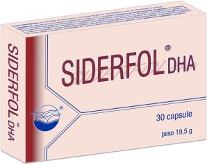 Siderfol DHA 30 capsule - integratore con ferro folato e DHA per gravidanza