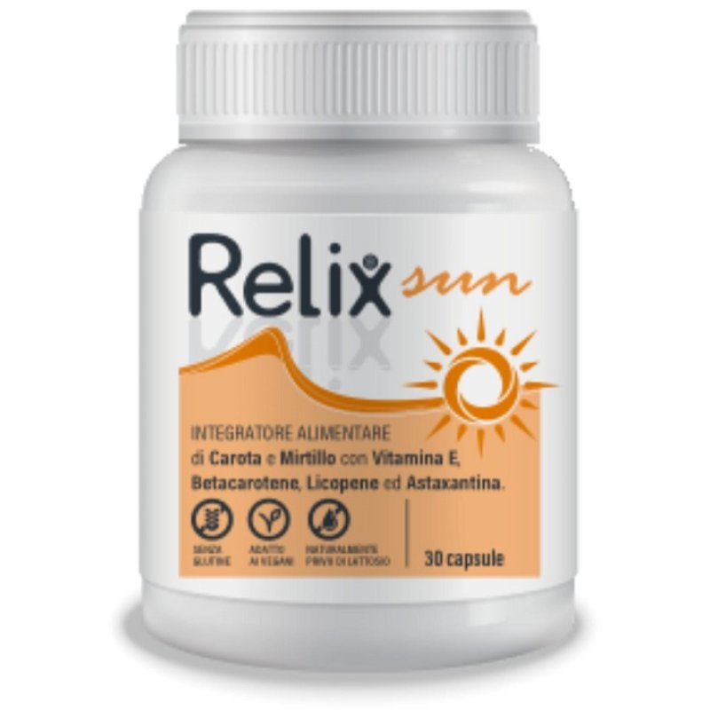 Relix Sun 30 Capsule Integratore Solare per Abbronzatura Intensa e Protezione della Pelle con Antiossidanti Naturali