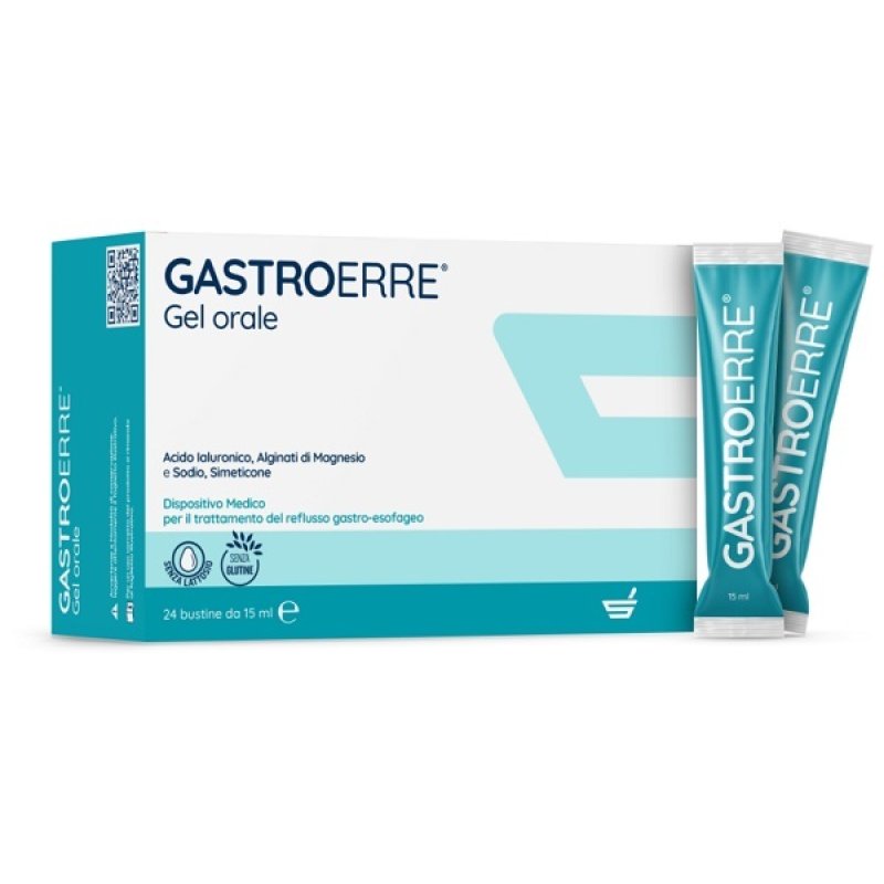 Gastroerre bust 24 bustine da 15 ml per reflusso gastroesofageo e bruciore di stomaco