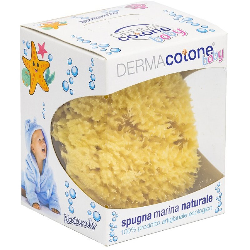 Dermacotone Spugna Marina Naturale per Neonati e Pelli Sensibili &ndash; Morbida e Ipoallergenica per Bagno Delicato