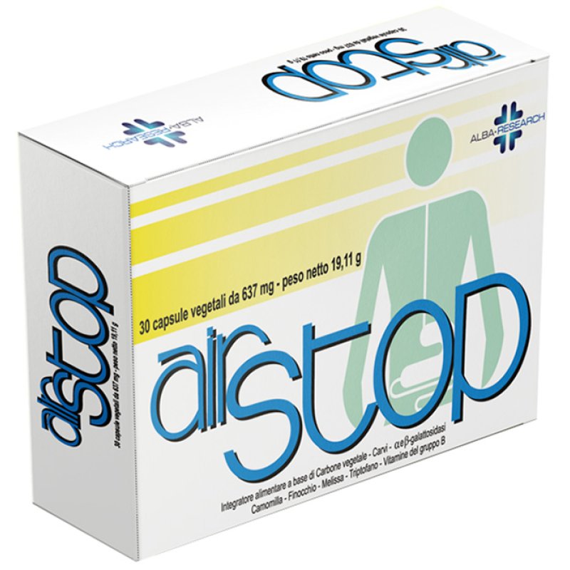 Airstop capsule - integratore contro gonfiore addominale e gas intestinali Airstop capsule - integratore contro gonfiore addominale e gas intestinali