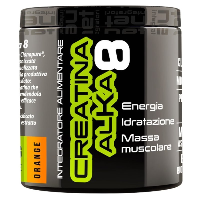 Creatina Alka 8 gusto arancia 200 g - integratore di creatina tamponata per performance e forza muscolare Creatina Alka 8 gusto arancia 200 g - integratore di creatina tamponata per performance e forza muscolare
