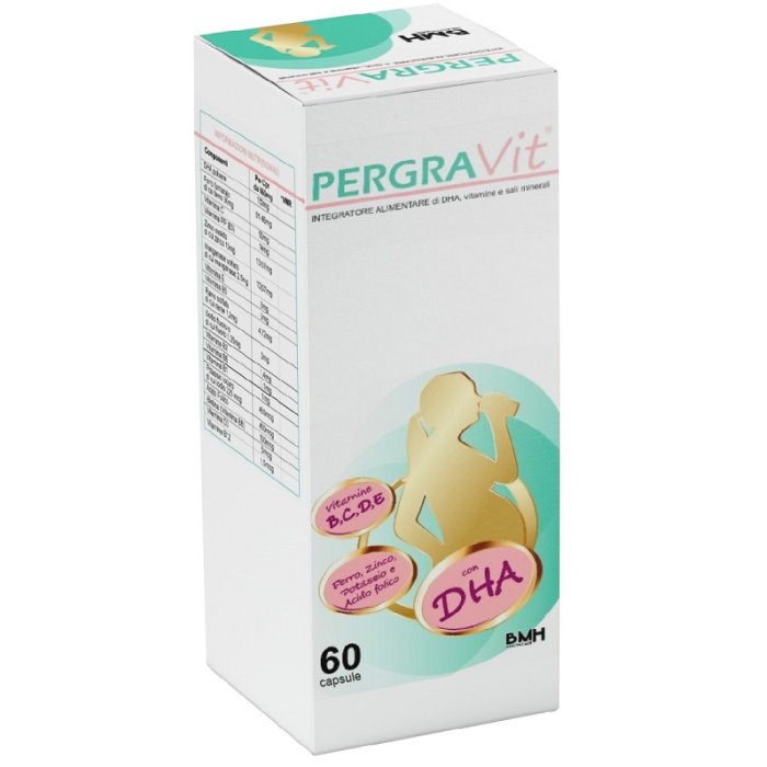 Pergravit 60 Capsule (Cps) Integratore Alimentare per Gravidanza e Allattamento con Vitamine e Minerali Pergravit 60 Capsule (Cps) Integratore Alimentare per Gravidanza e Allattamento con Vitamine e Minerali