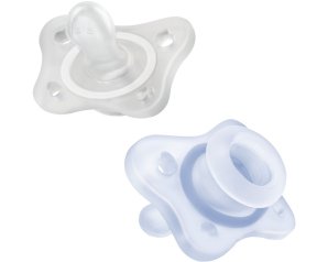 Succhietto Gommotto Mini Soft 0-2M Silicone Azzurro,2 Pezzi