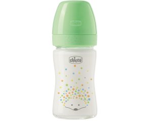 Chicco Perfect Easy Biberon Anti-Colica in Vetro 150ml Colore Verde, 1 Pezzo