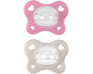 Dual Soft Succhietto Gommotto 6-16M Rosa, 2 pezzi